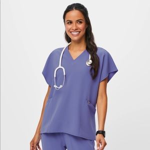 FIGS Blueberry Estrella Scrub Top